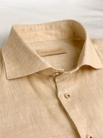 Men Linen Shirt - Beige