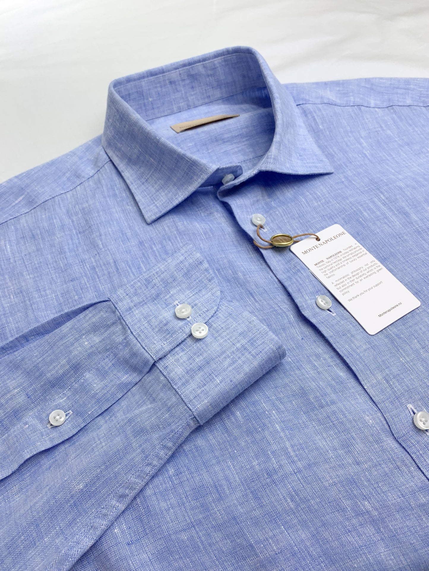 Men Linen Shirt - Light Blue