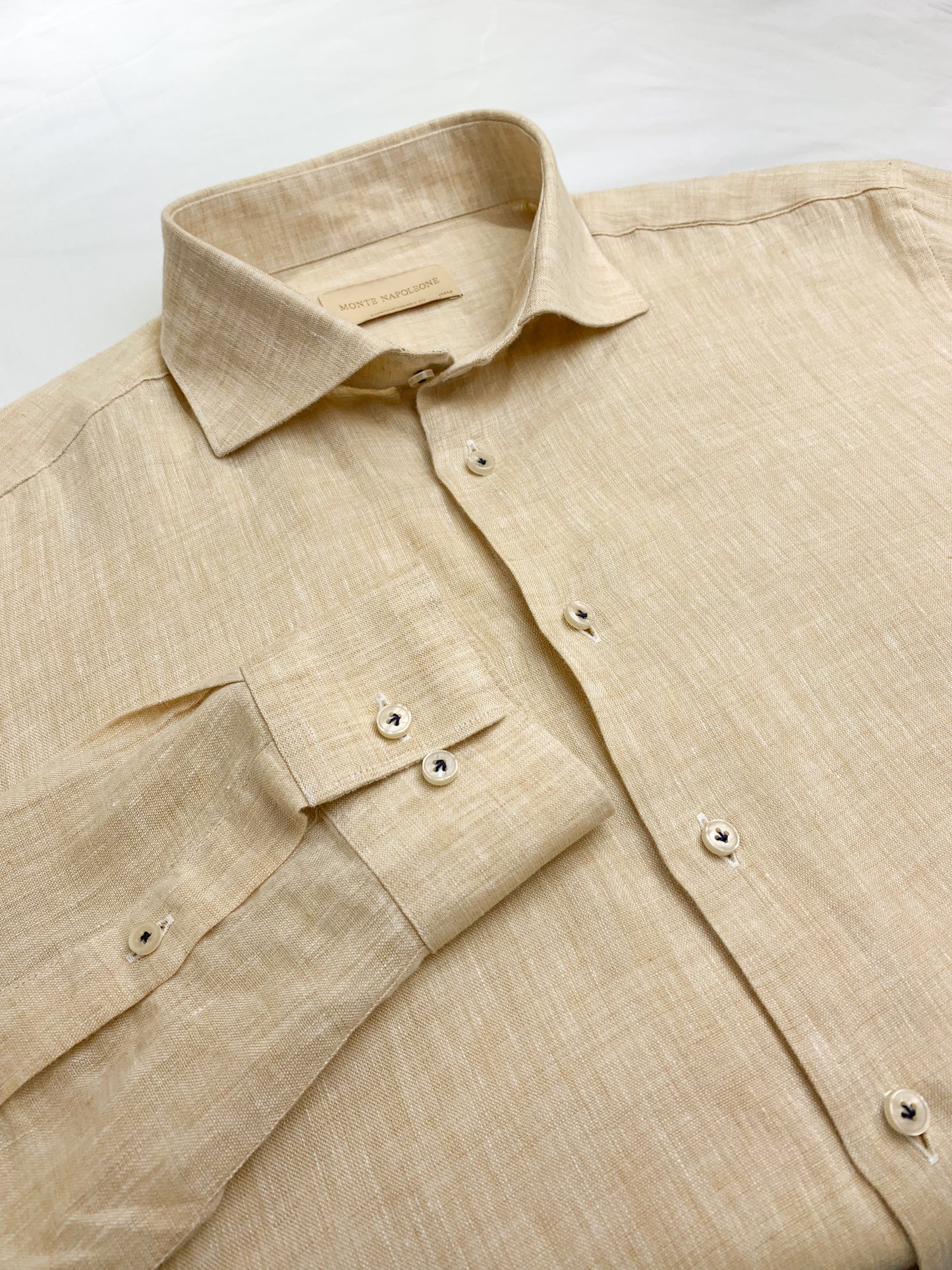 Men Linen Shirt - Beige