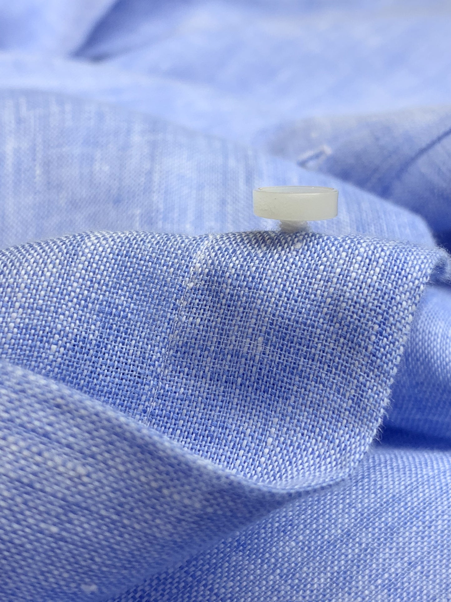 Men Linen Shirt - Light Blue