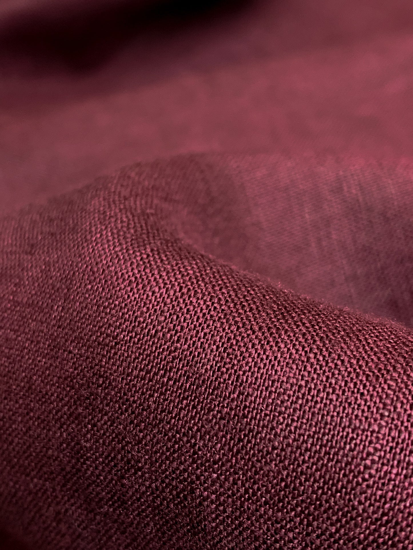 Men Linen Shirt - Burgundy