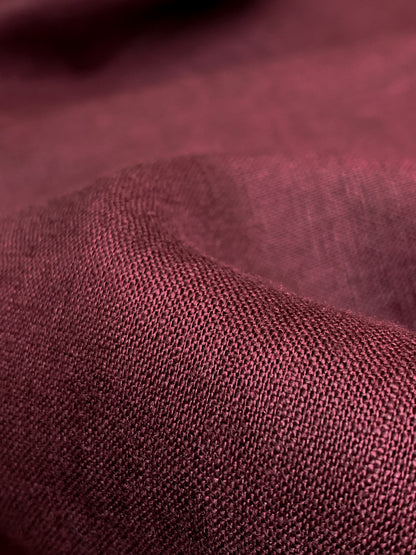 Men Linen Shirt - Burgundy