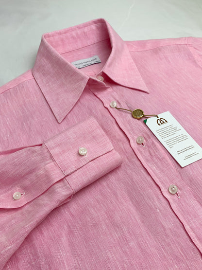 Women Linen Shirt - Light Pink