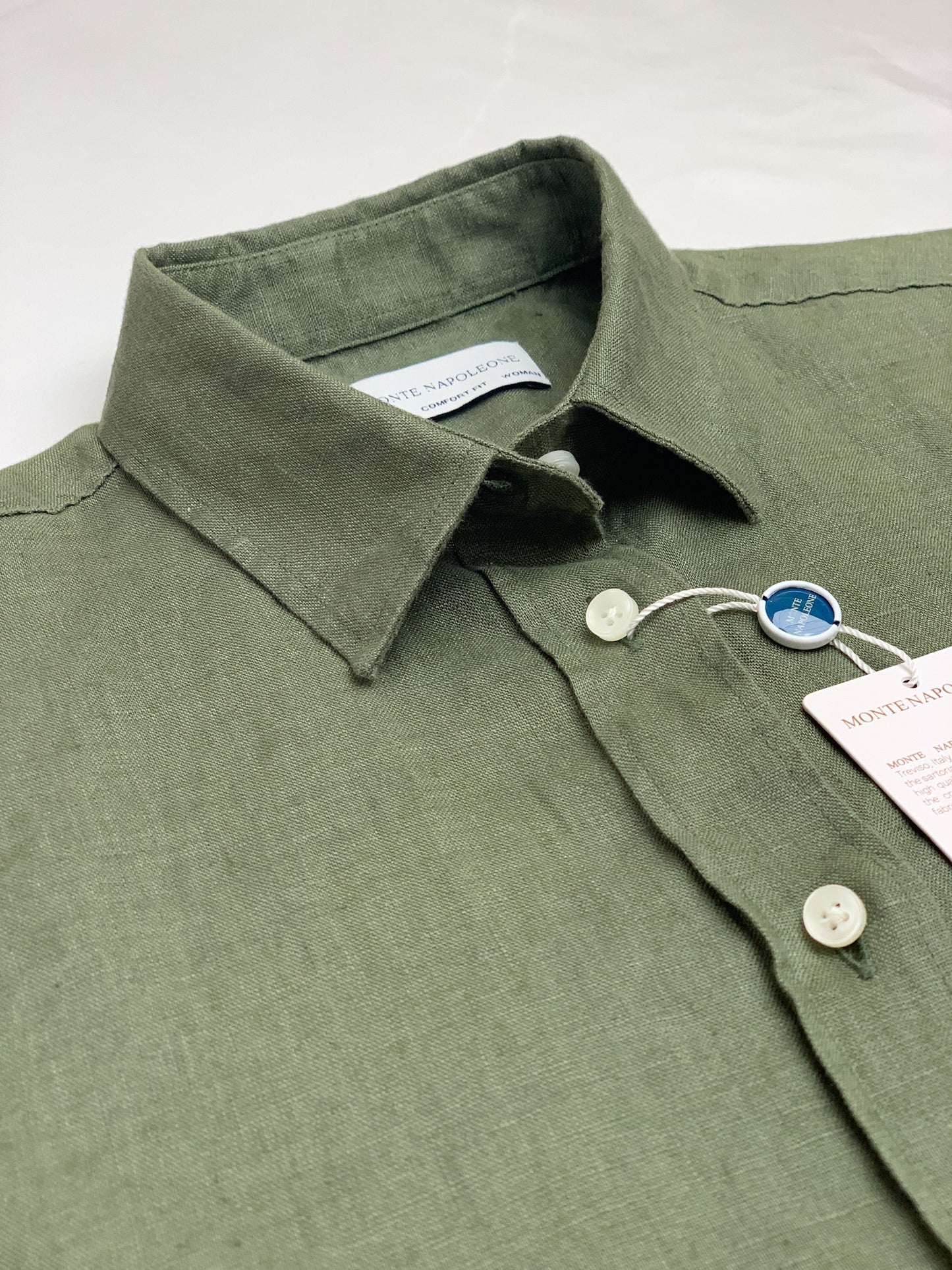 Women Linen Shirt - Olive