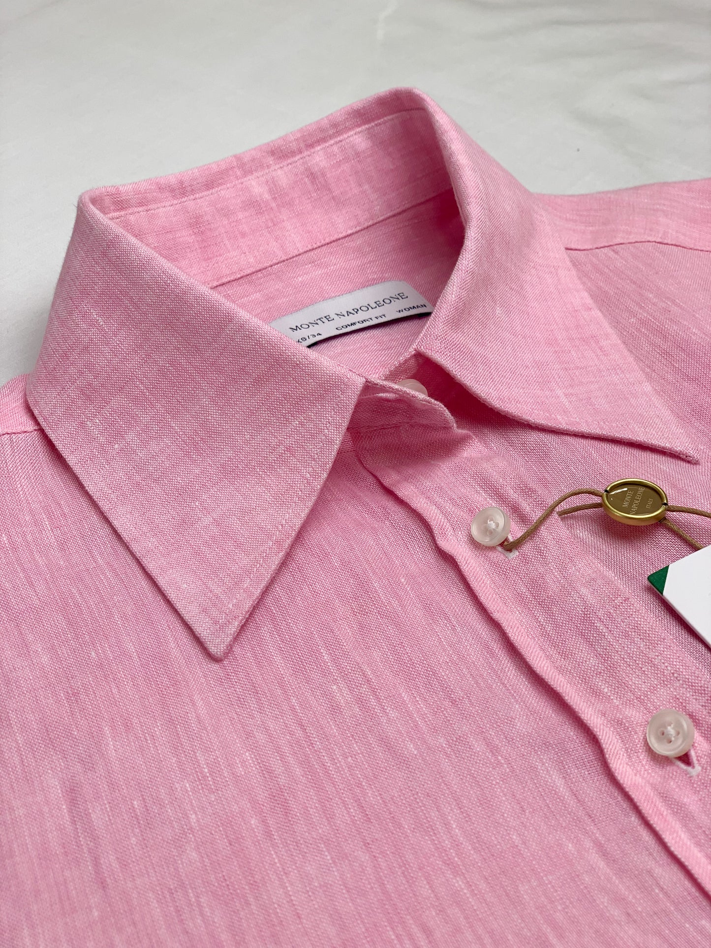 Women Linen Shirt - Light Pink